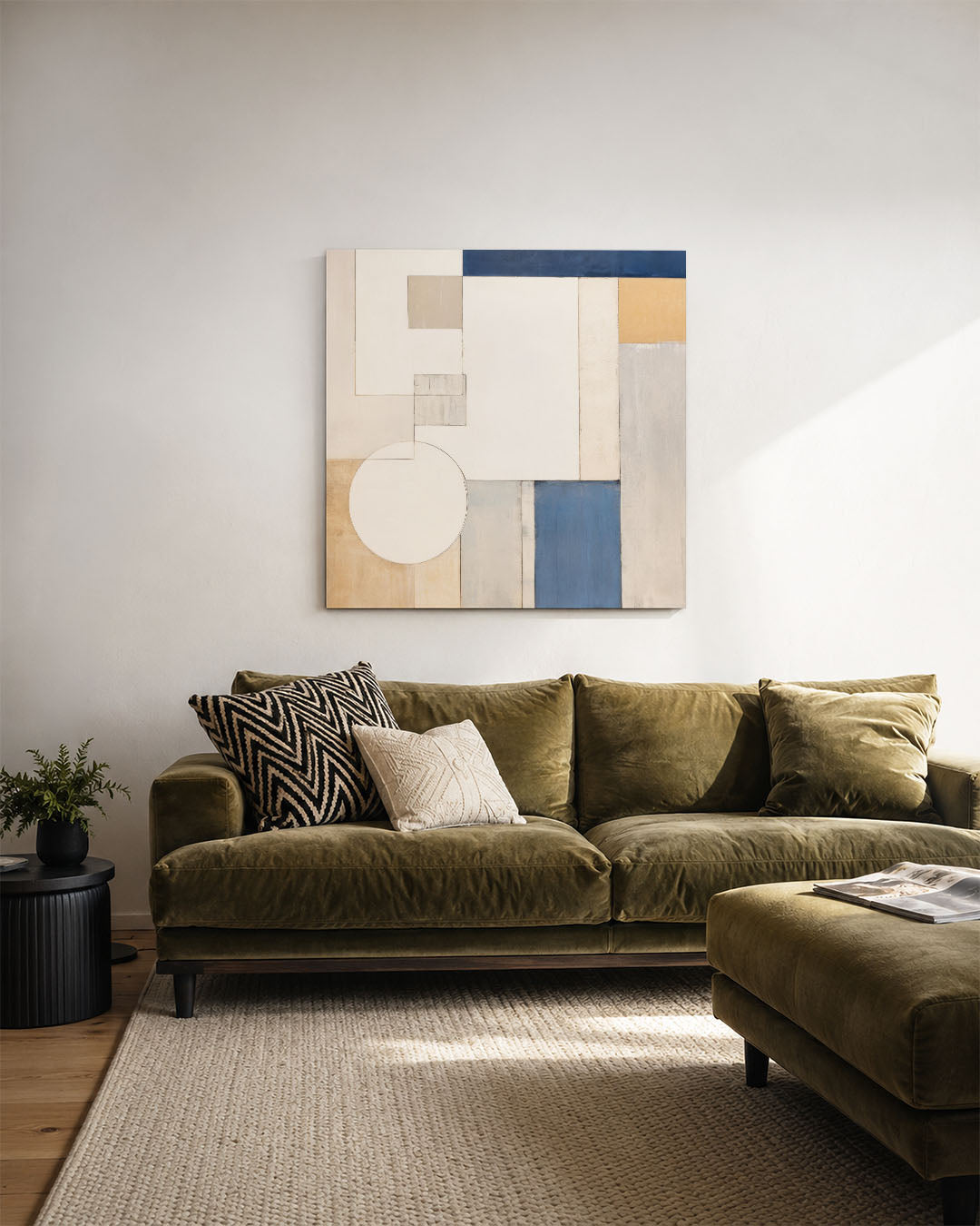 Geometrische vormen compositie Kunstwerk