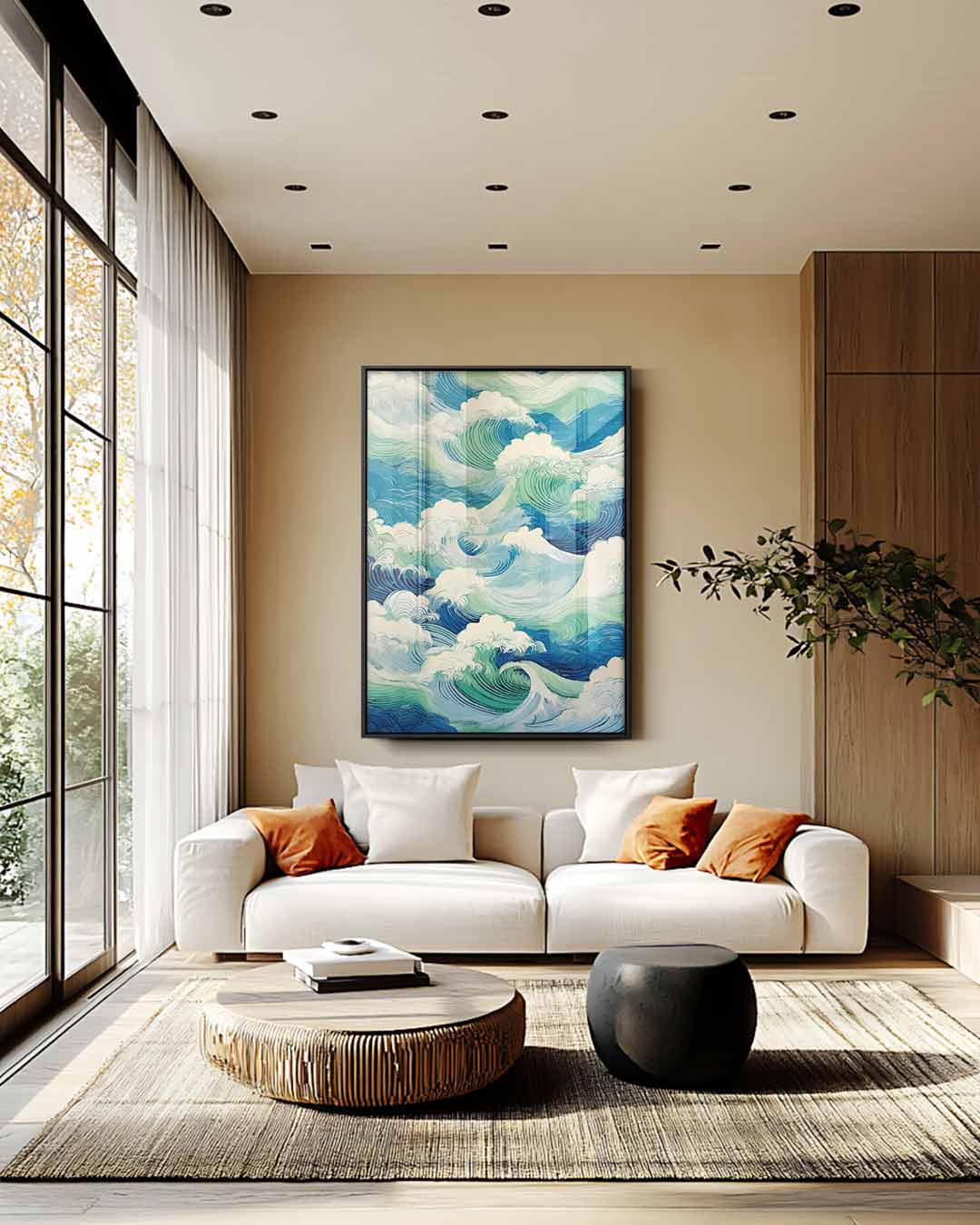 Golven van Kleuren Kunstwerk-canvas-dibond-plexiglas-wanddecoratie-WallArtistic
