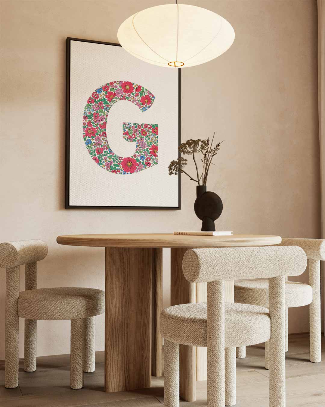 Bloemrijk Alfabet: G Kunstwerk-canvas-dibond-plexiglas-wanddecoratie-WallArtistic