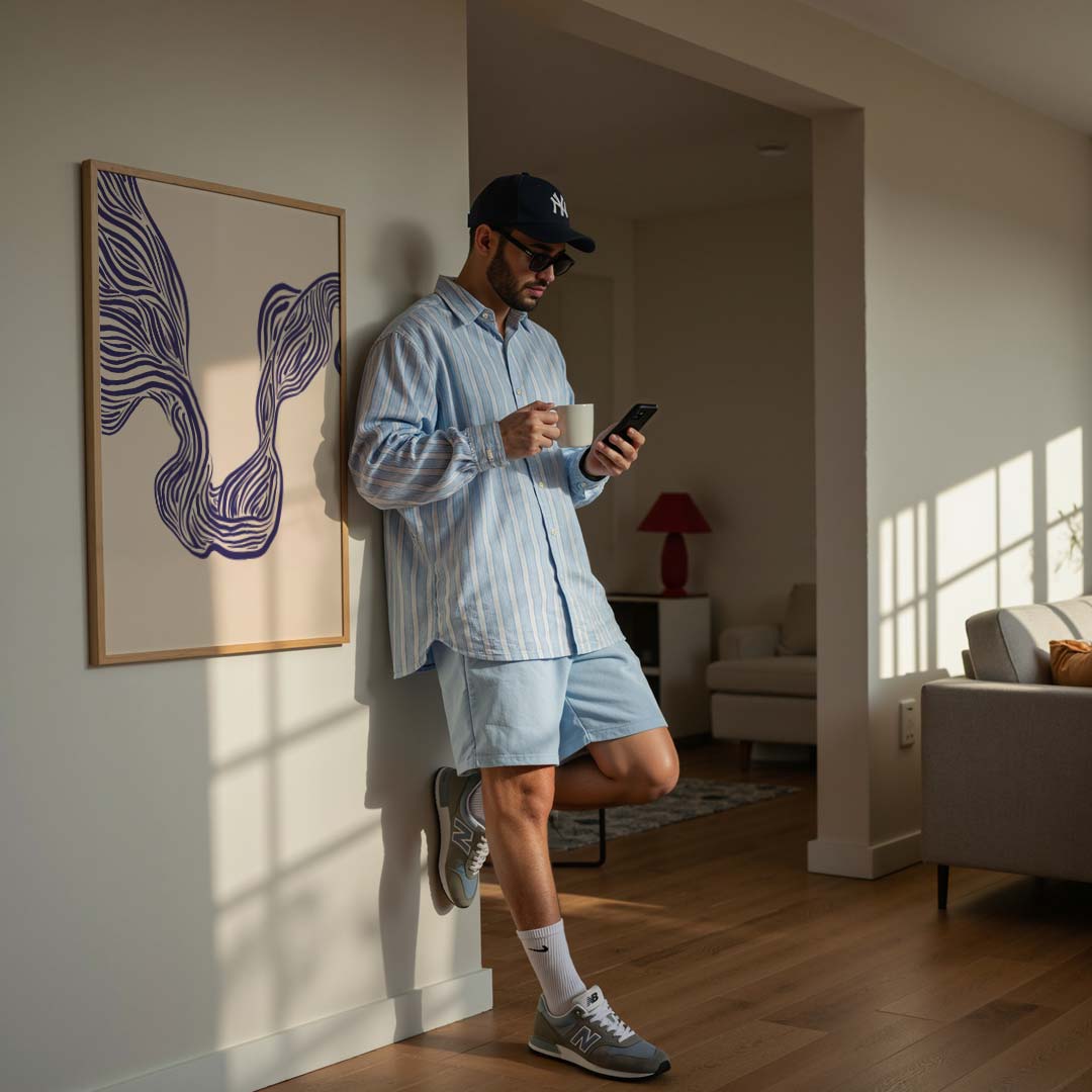 Organische Lijnen Kunstposter-WallArtistic