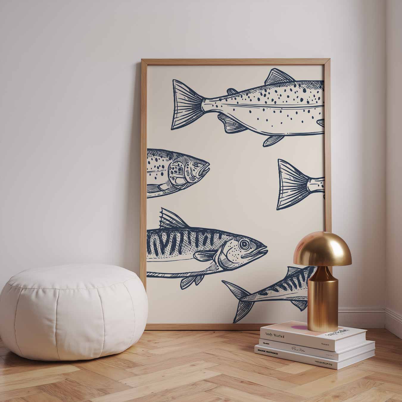 Maritieme Vis Illustratie Poster-WallArtistic