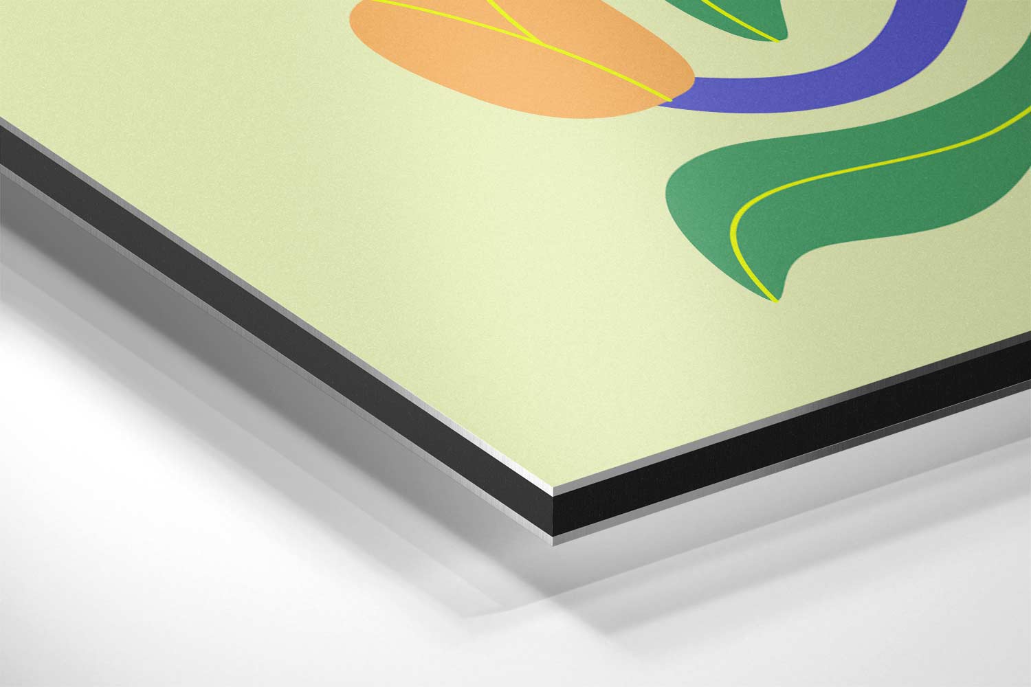Zonnige Bloemfantasie Kunstwerk-canvas-dibond-plexiglas-wanddecoratie-WallArtistic
