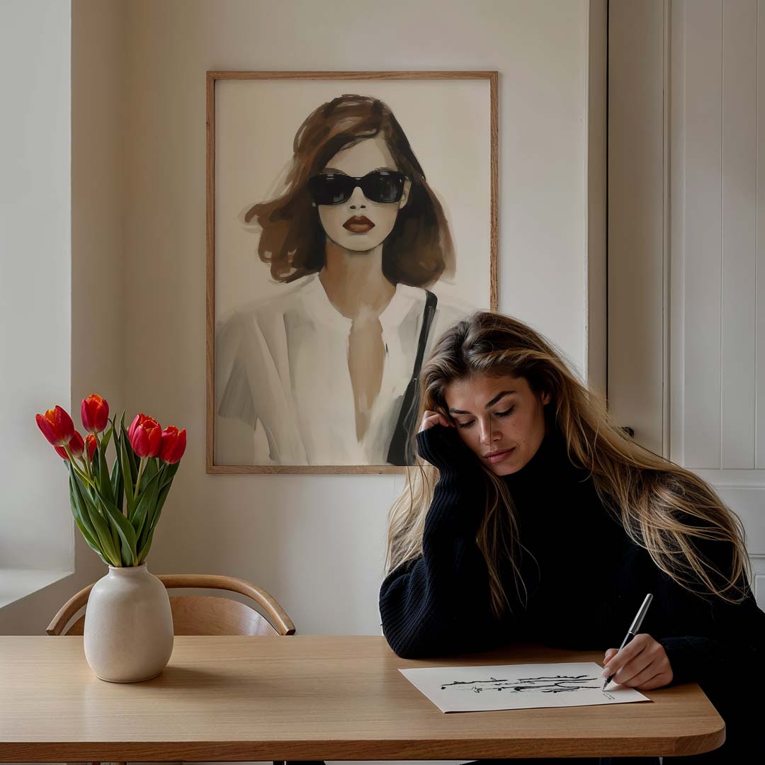 Stijlvolle Fashionista Poster-WallArtistic