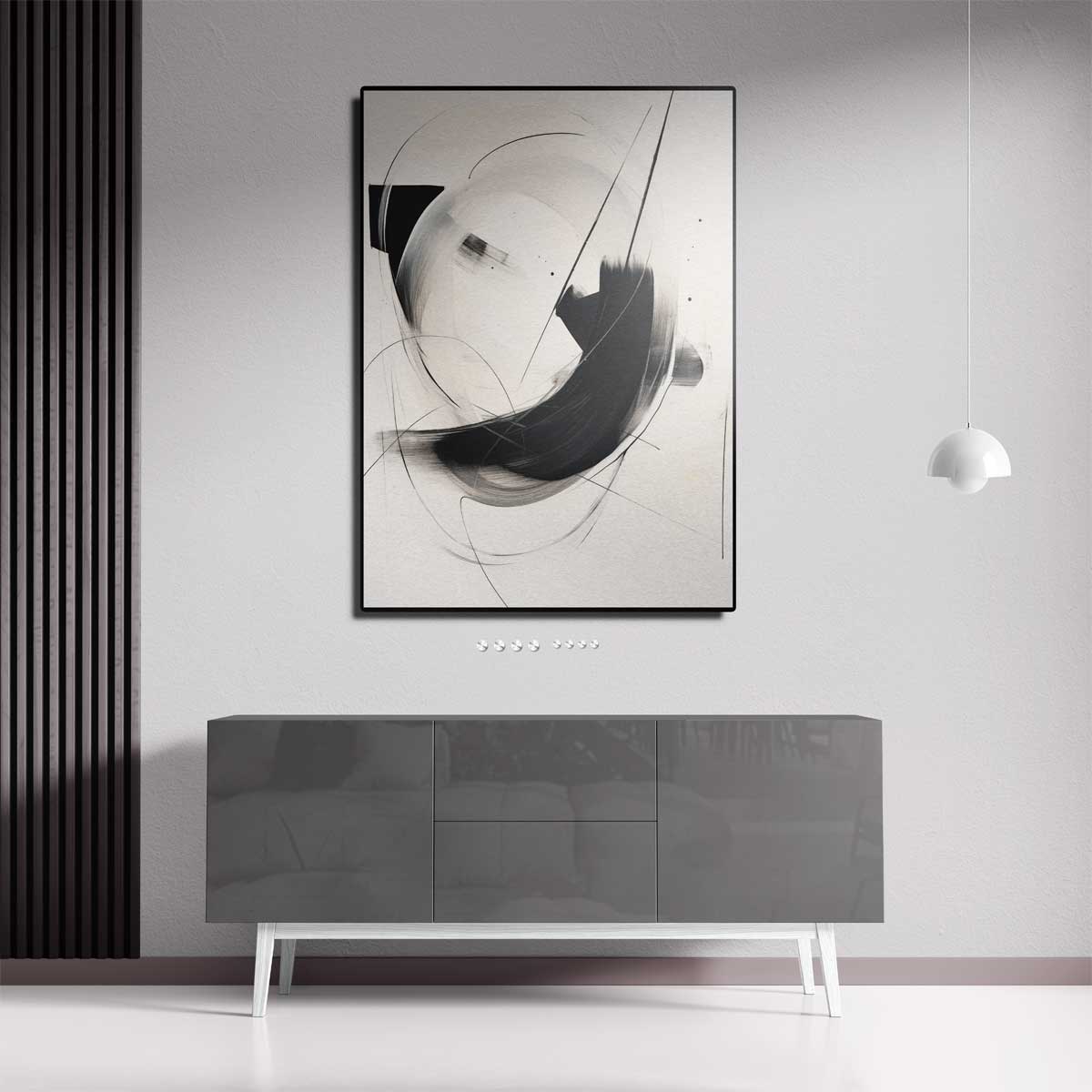 Dans van Zwart en Wit Kunstwerk-canvas-dibond-plexiglas-wanddecoratie-WallArtistic
