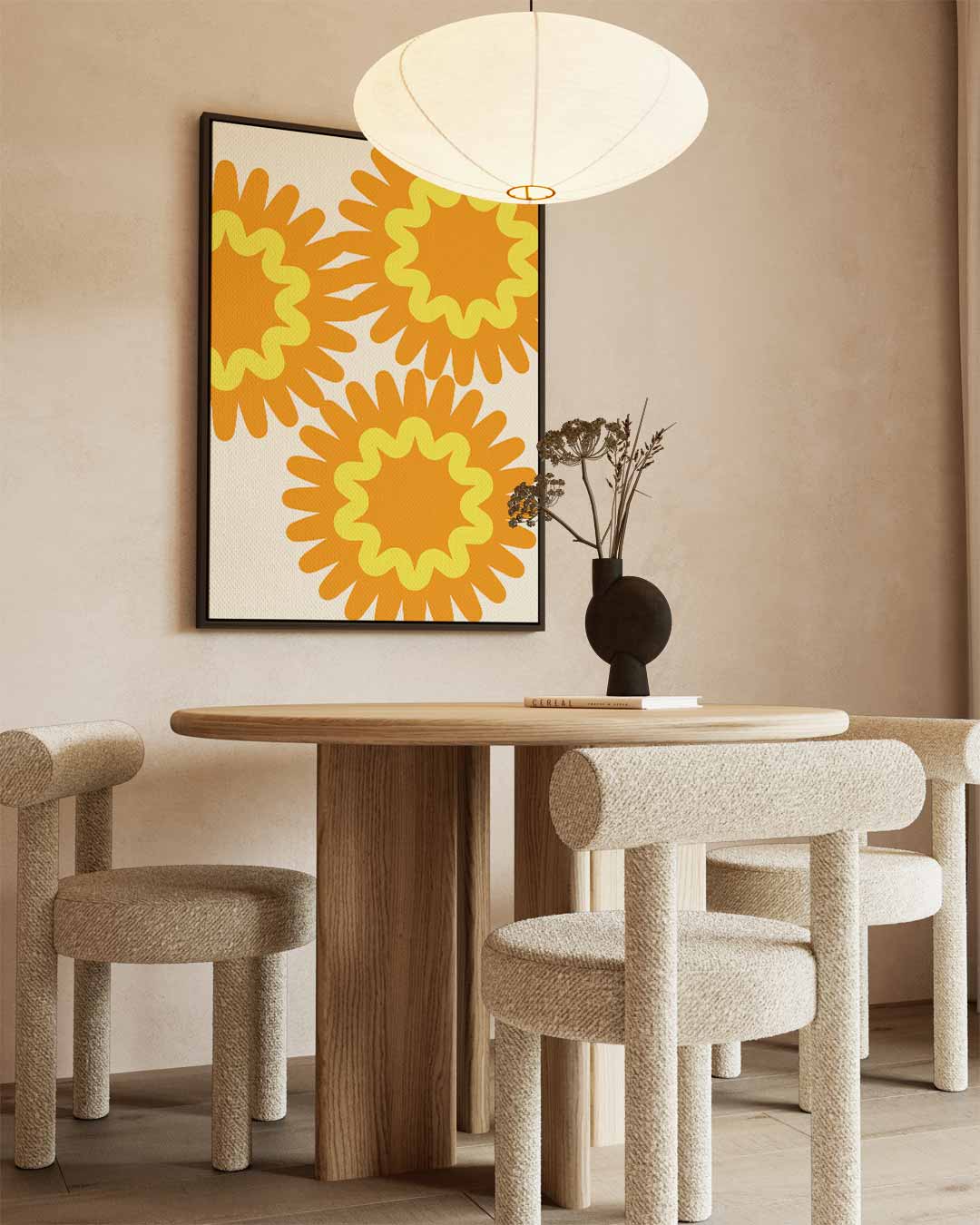 Zonnige Bloemexplosie Kunstwerk-canvas-dibond-plexiglas-wanddecoratie-WallArtistic