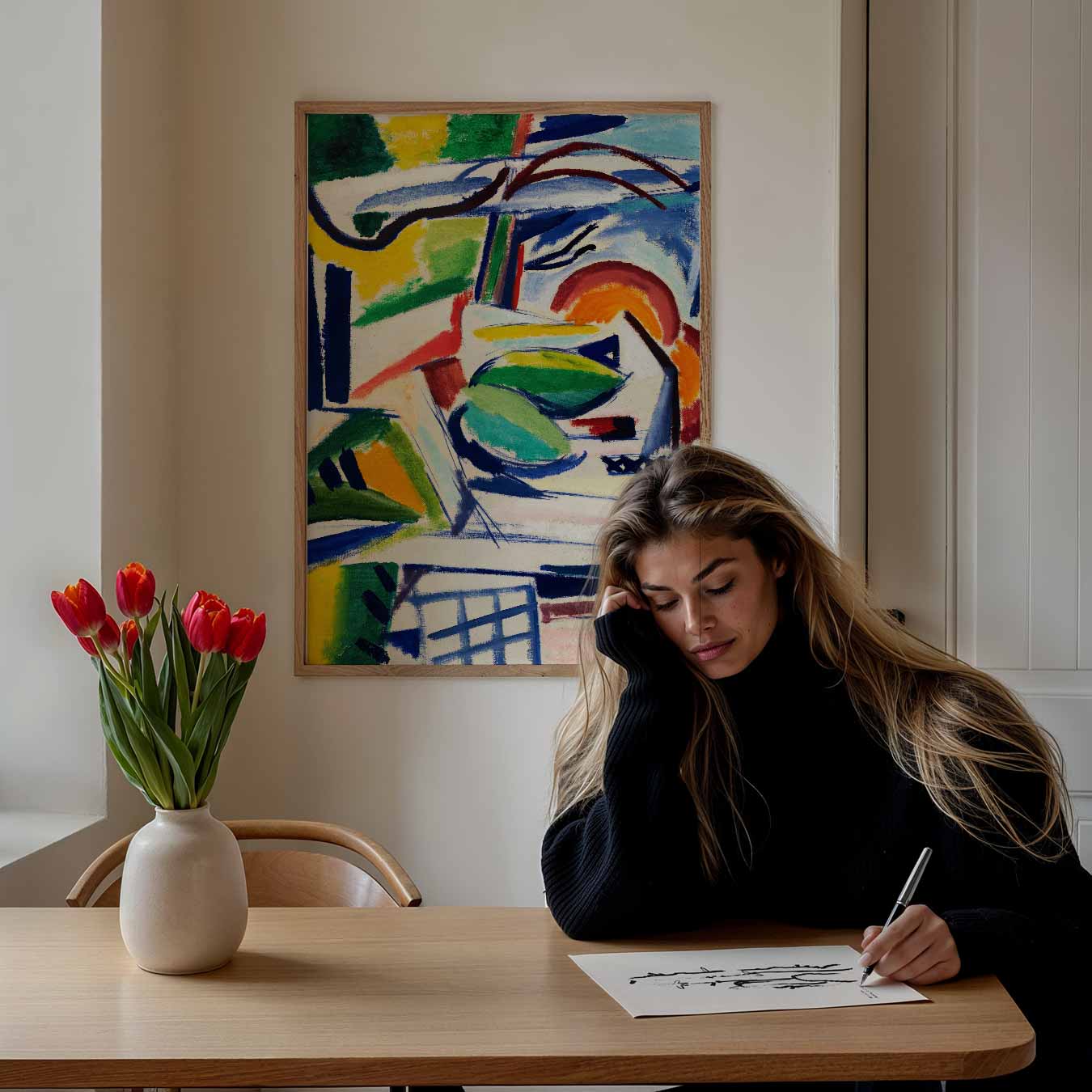 Abstract Landschap Kleuren Poster-WallArtistic