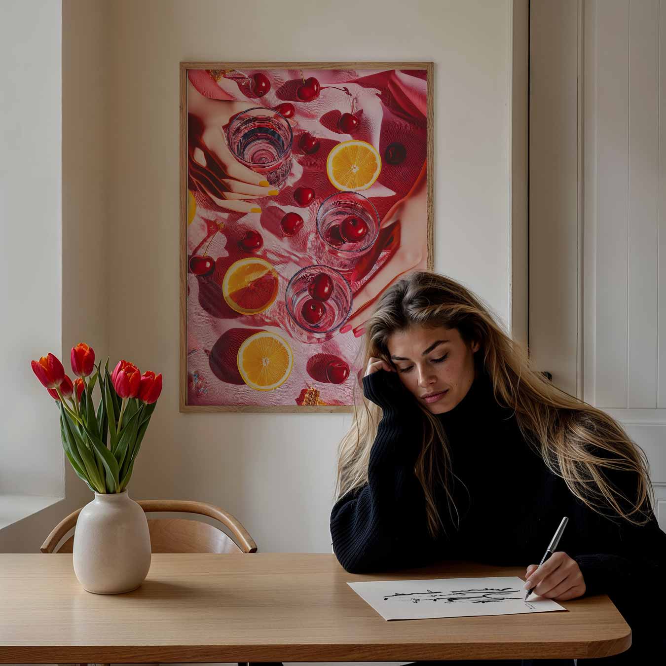 Zomerse Fruit Vibes Poster-WallArtistic