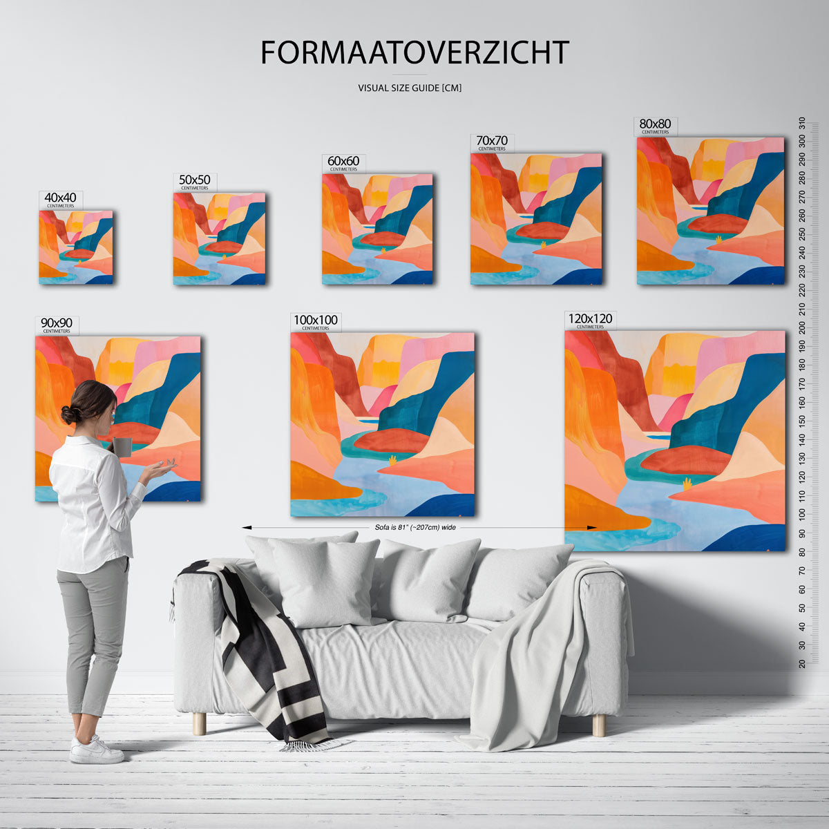 Gekleurde landschappen Poster