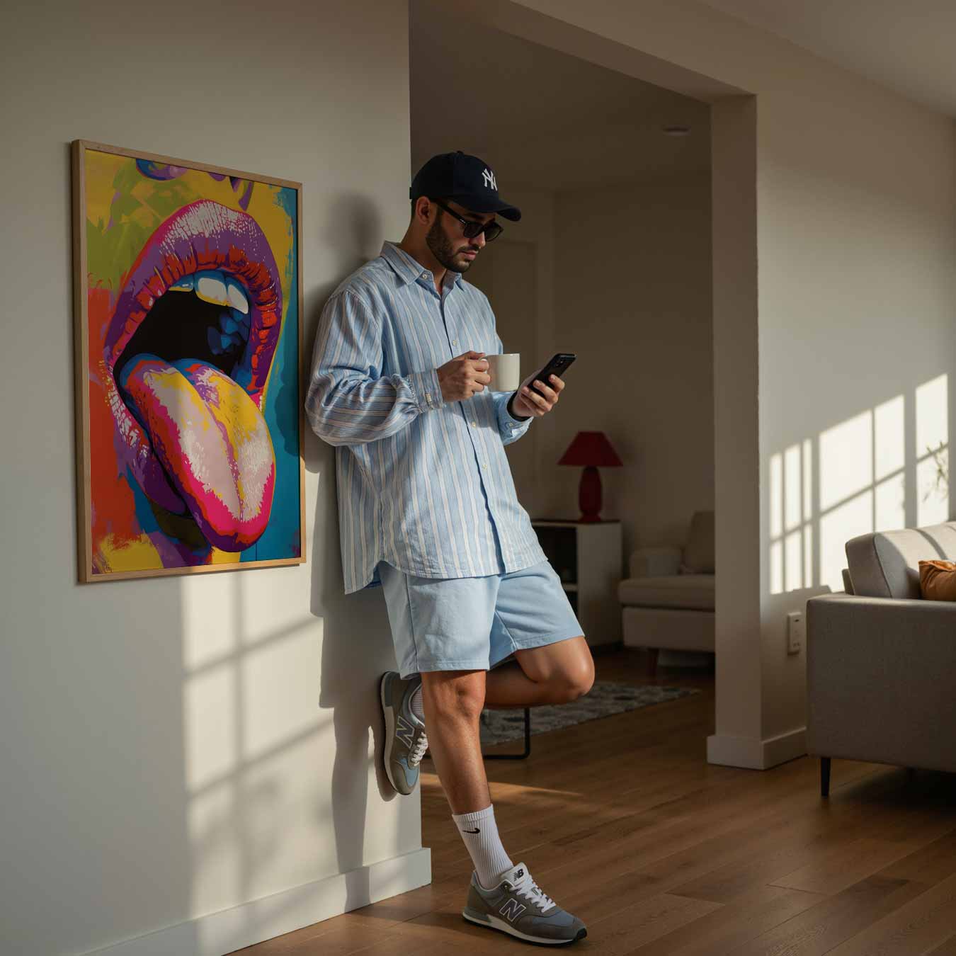 Kleurrijk Pop Art Lippenkunstwerk Poster-WallArtistic