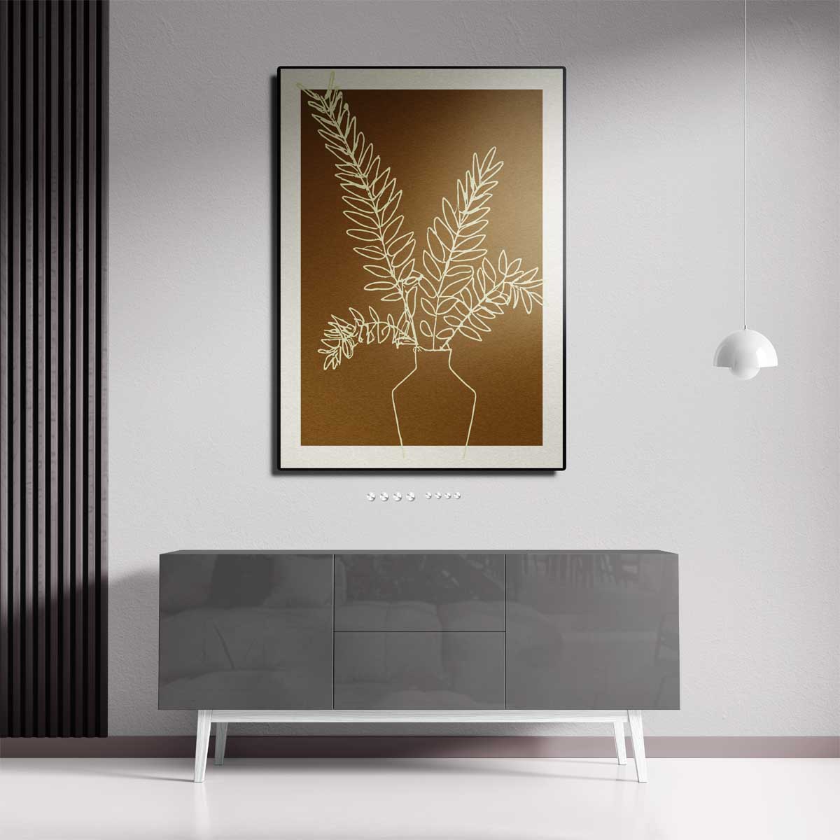 Minimalistische Botanische Illustratie Kunstwerk-canvas-dibond-plexiglas-wanddecoratie-WallArtistic