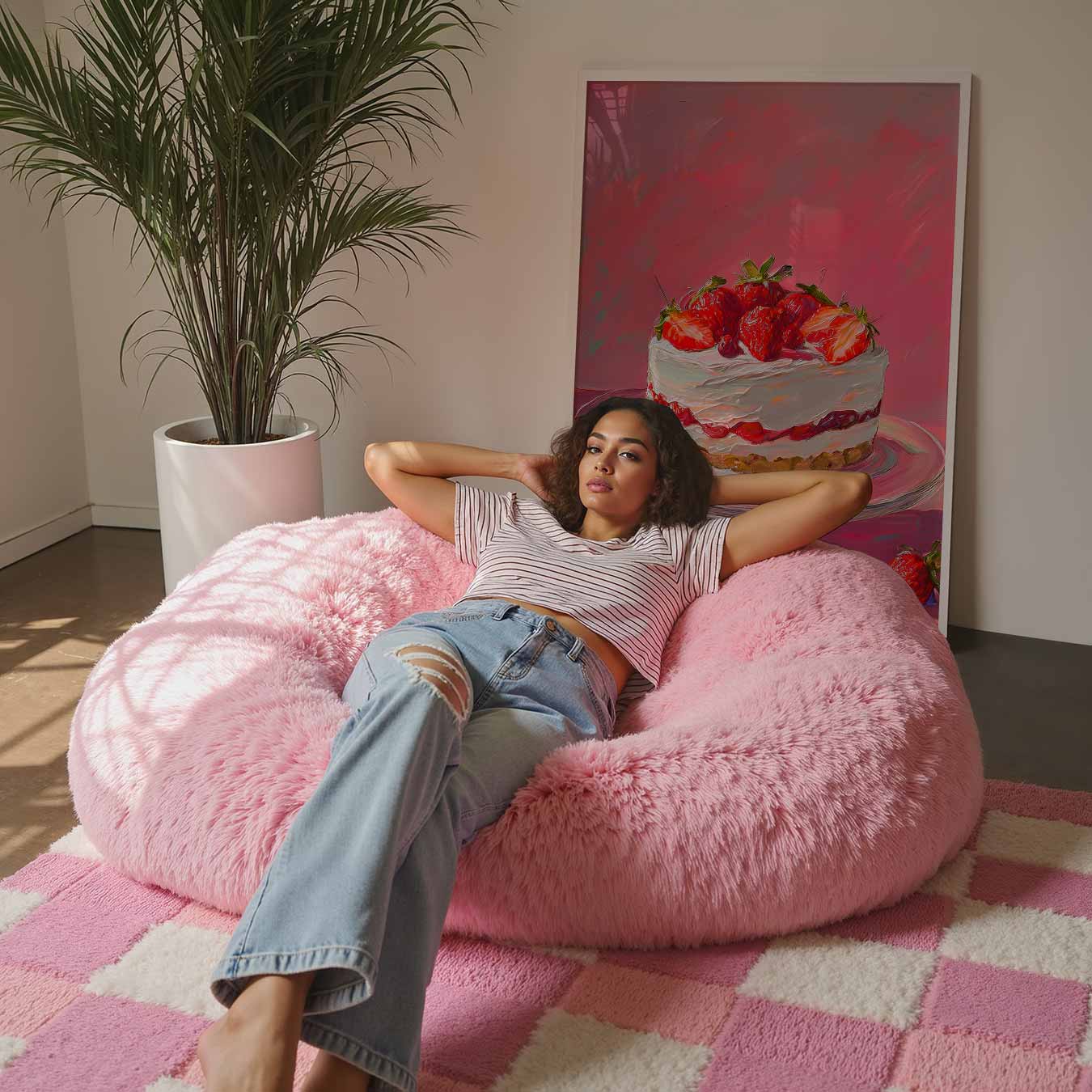 Aardbeien Romantiek Poster-WallArtistic