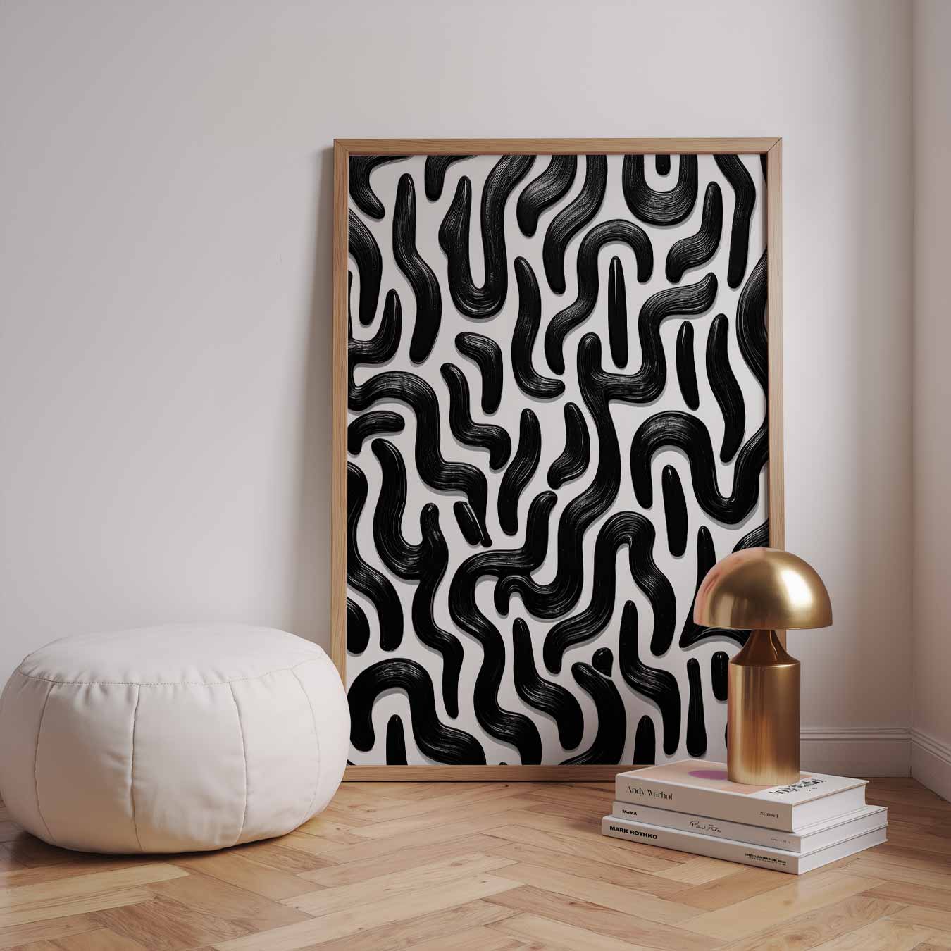 Moderne Zwart-witte Kunstposter
