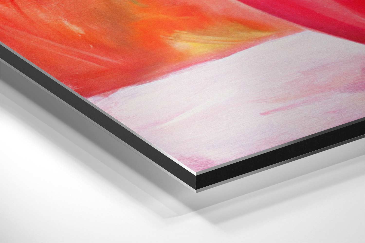 Vrolijke Tulpen in Rode Vaas Kunstwerk-canvas-dibond-plexiglas-wanddecoratie-WallArtistic