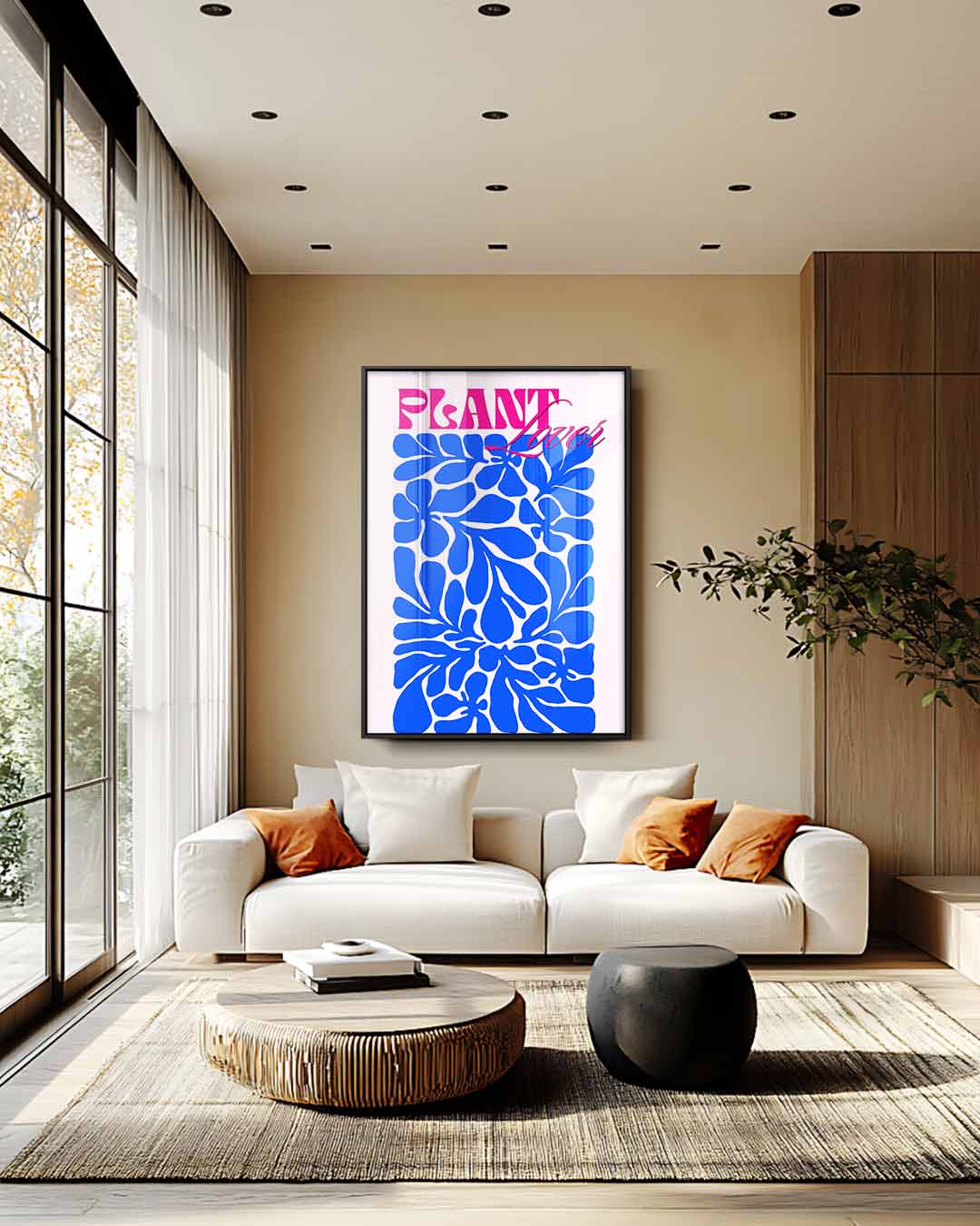 Kleurrijke Botanische Fantasie Kunstwerk-canvas-dibond-plexiglas-wanddecoratie-WallArtistic