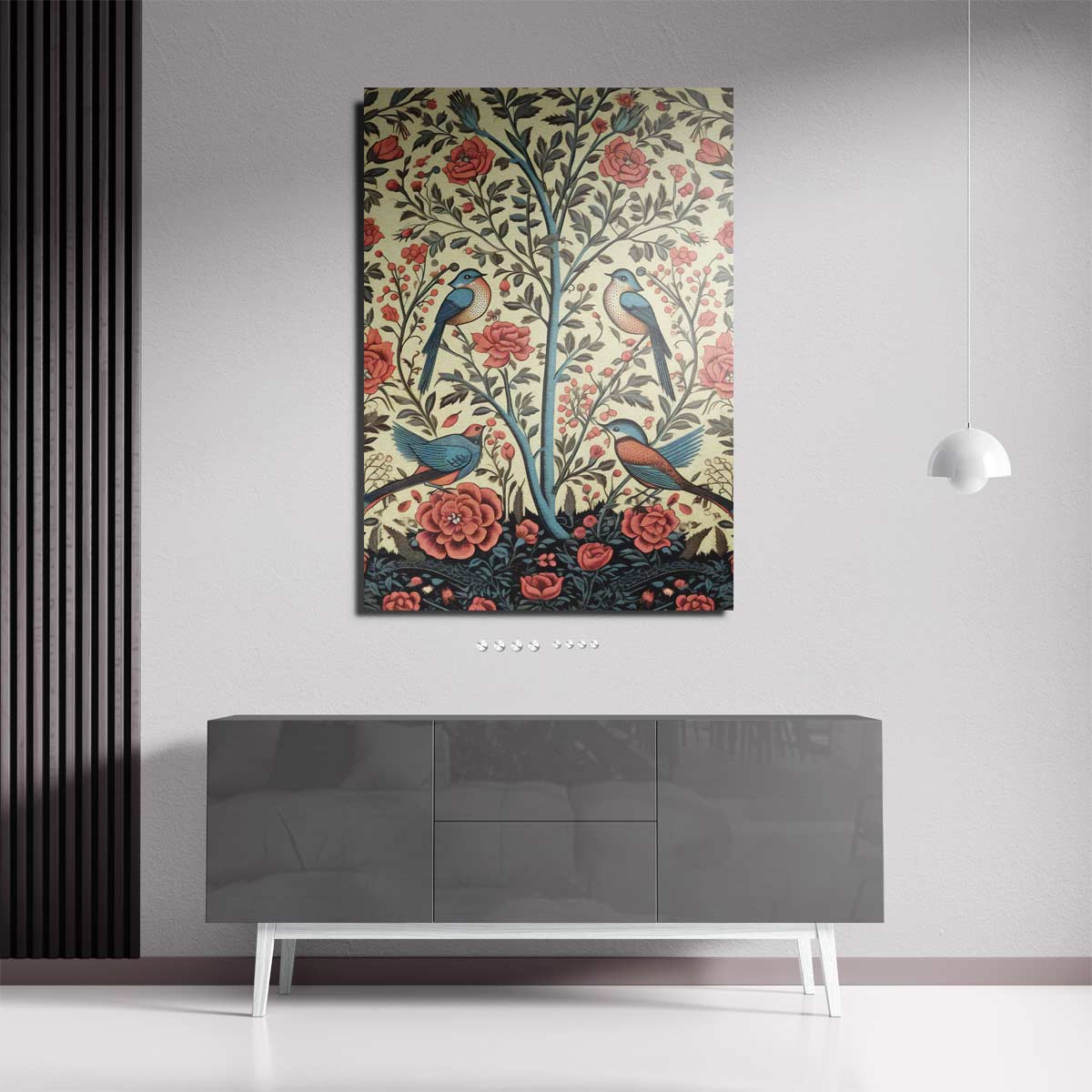Vliegende Vrienden in Bloemenpracht Kunstwerk-canvas-dibond-plexiglas-wanddecoratie-WallArtistic