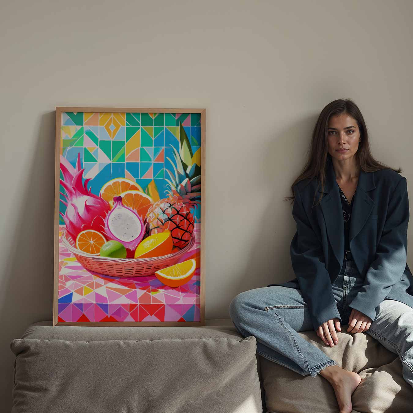 Tropische Fruitmand Poster