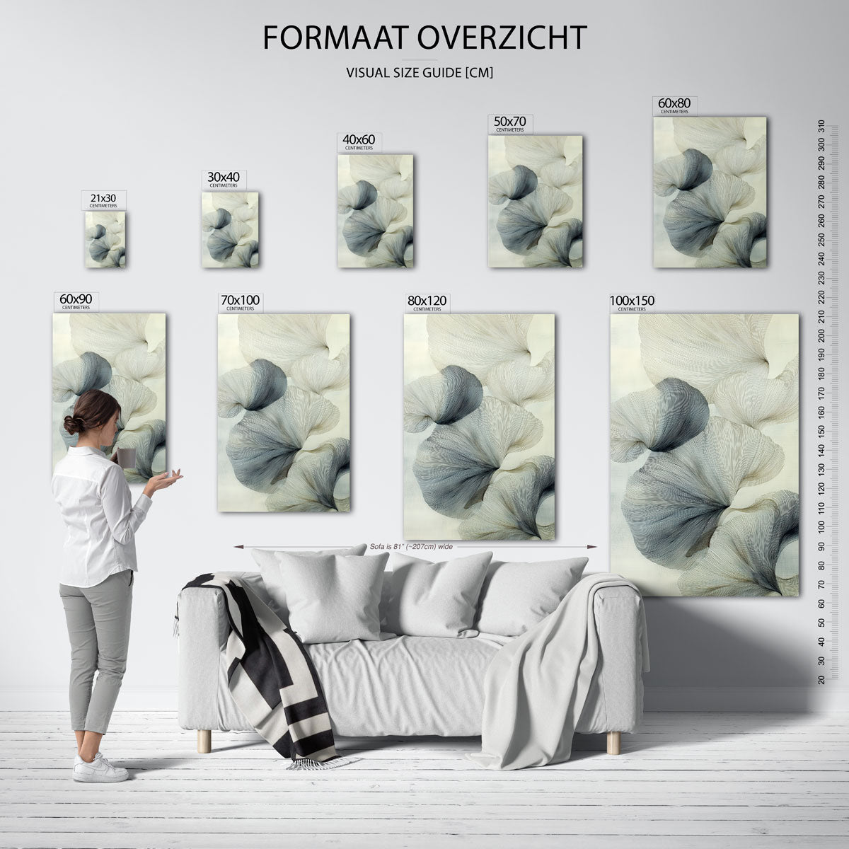 Vloeiende lijnen Poster
