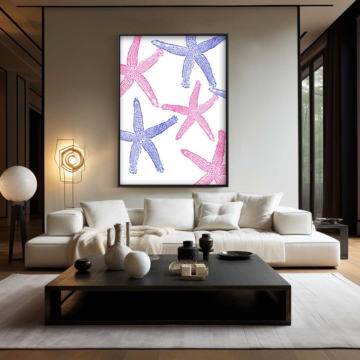 Zeesterrenfeest Kunstwerk-canvas-dibond-plexiglas-wanddecoratie-WallArtistic