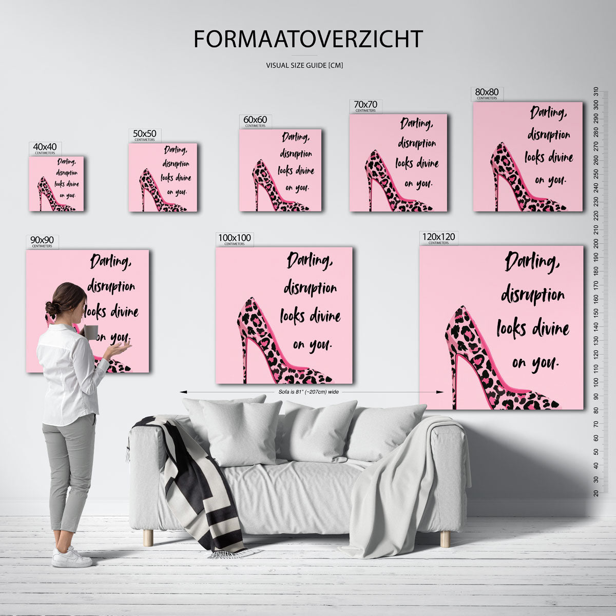 Roze luipaard pump Poster