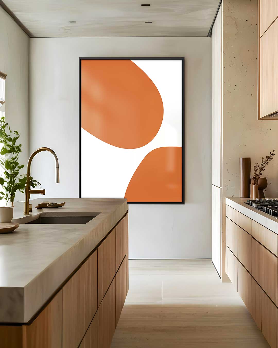 Vloeiende Aardetinten Kunstwerk-canvas-dibond-plexiglas-wanddecoratie-WallArtistic