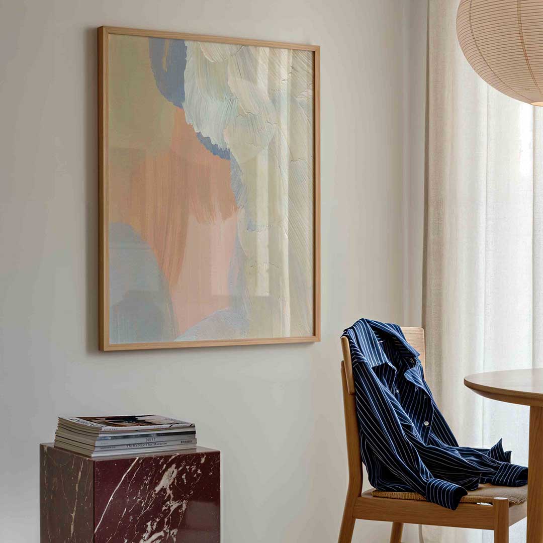 Abstracte penseelstreken Poster