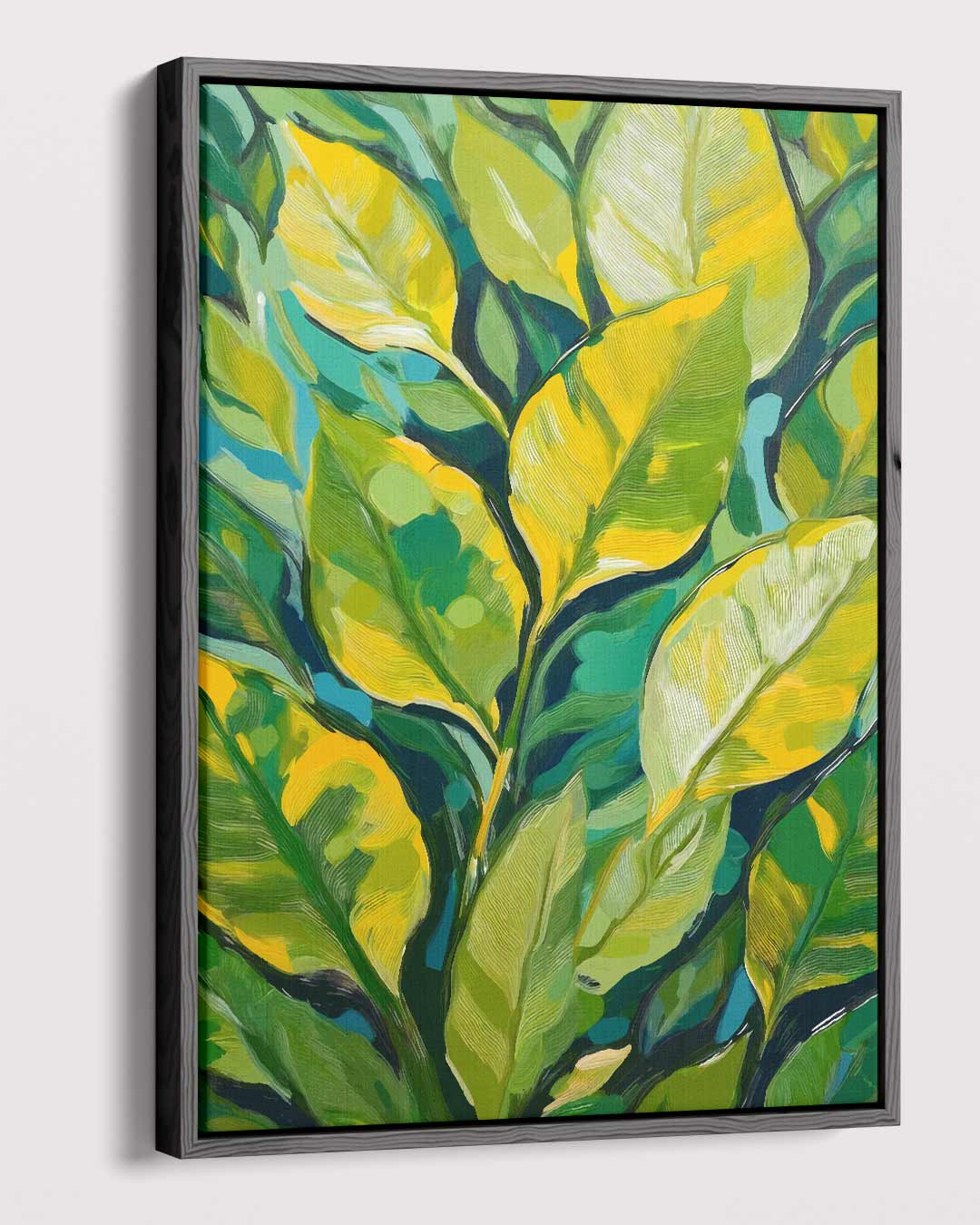 Groene Bladeren Sfeer Kunstwerk-canvas-dibond-plexiglas-wanddecoratie-WallArtistic