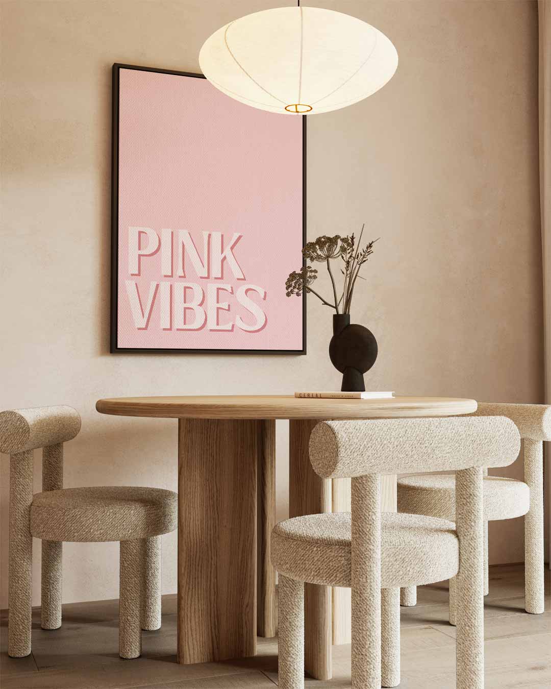 Pink Vibes Poster Kunstwerk-canvas-dibond-plexiglas-wanddecoratie-WallArtistic