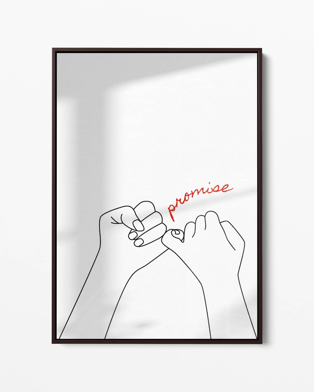 Pinky Promise Illustratie Kunstwerk-canvas-dibond-plexiglas-wanddecoratie-WallArtistic