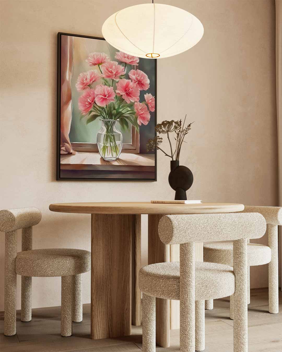 Bloemenpracht in Vensterlicht Kunstwerk-canvas-dibond-plexiglas-wanddecoratie-WallArtistic