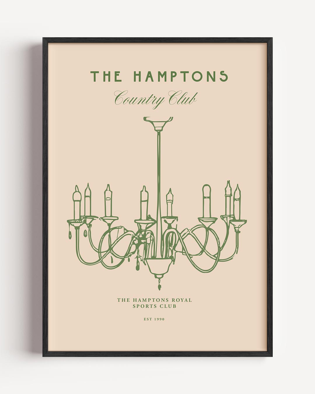 Elegante Hamptons Kroonluchter Poster-WallArtistic