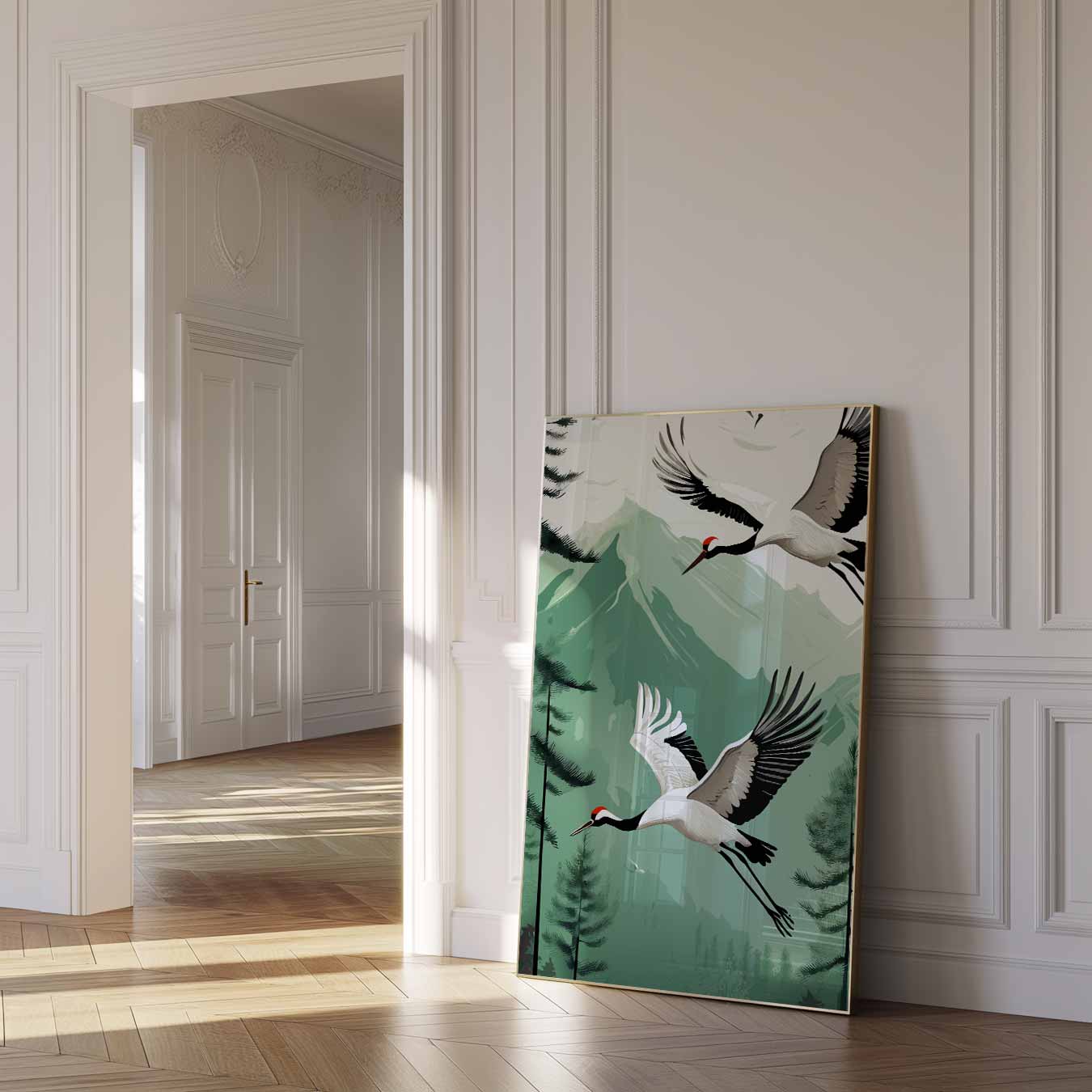 Vliegende Kraanvogels Poster
