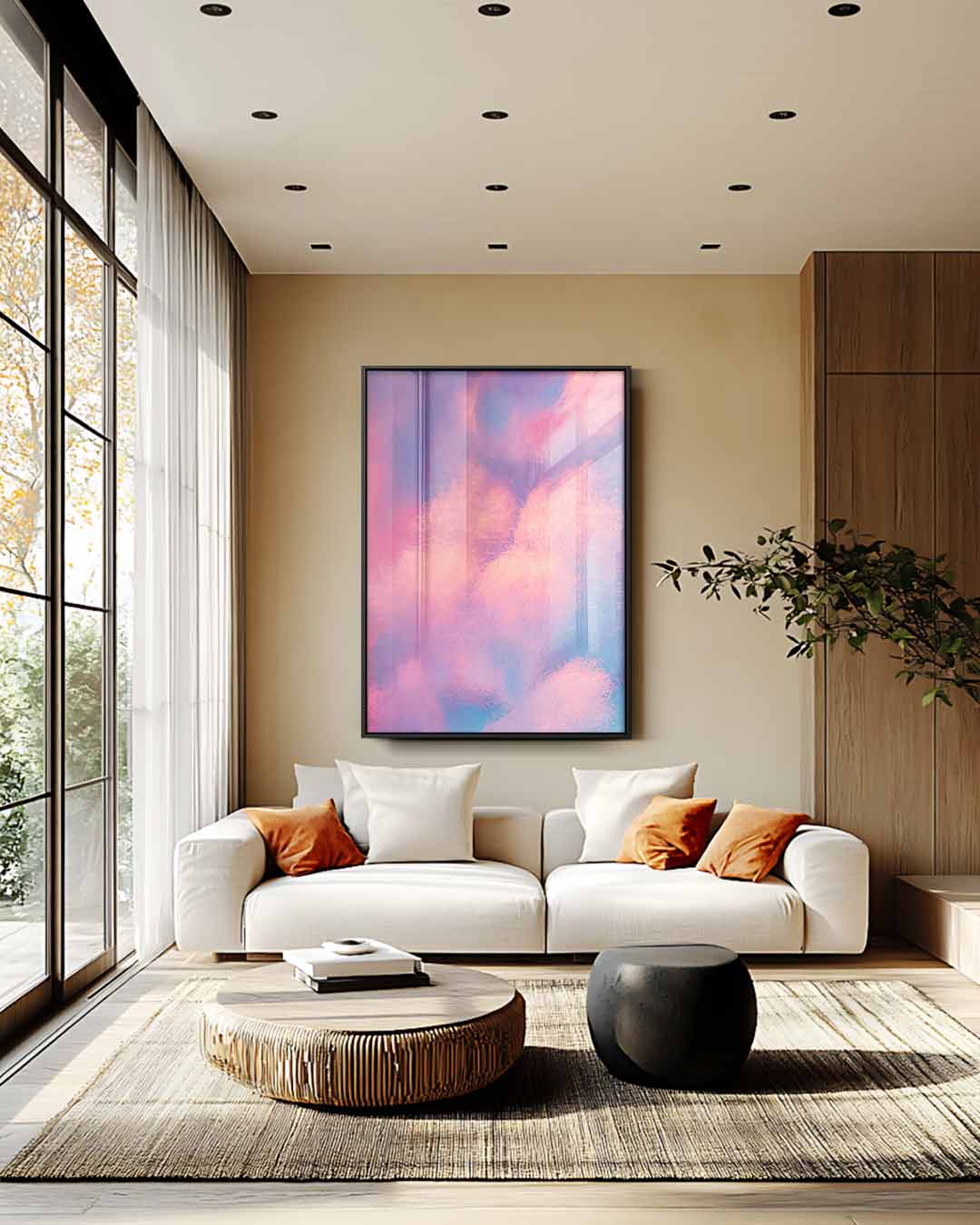 Dromerige Wolkenlucht Kunstwerk-canvas-dibond-plexiglas-wanddecoratie-WallArtistic