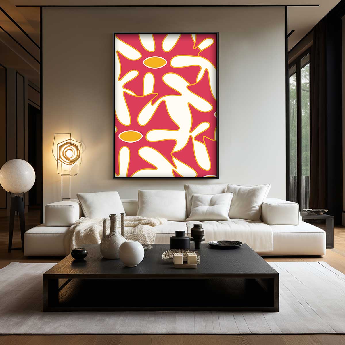 Vrolijke Bloemenpracht Kunstwerk-canvas-dibond-plexiglas-wanddecoratie-WallArtistic