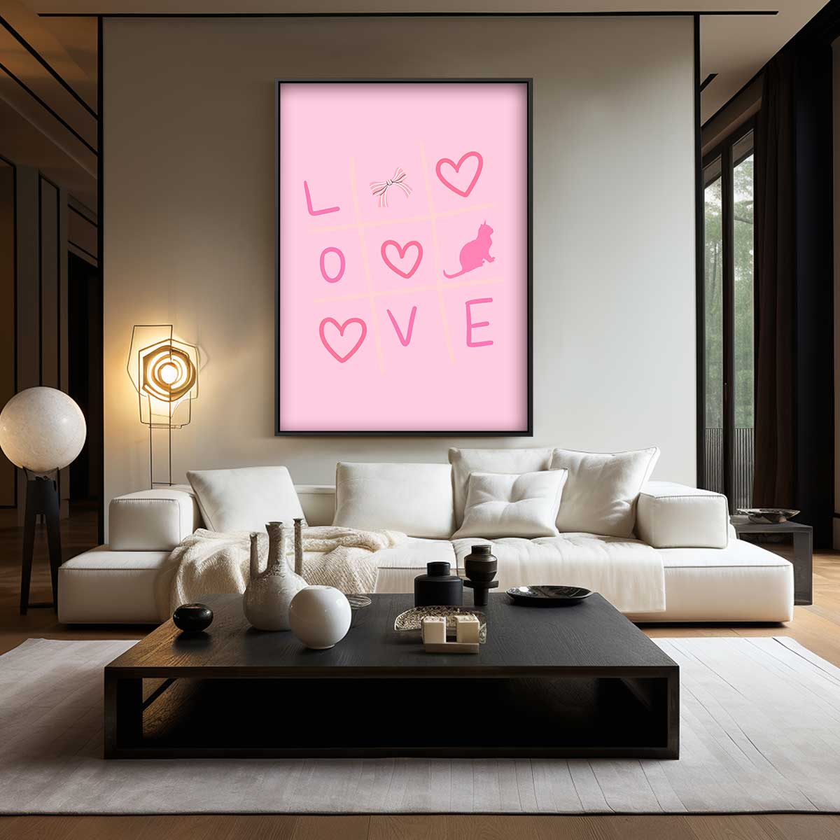 Liefdevolle Tic-Tac-Toe Kunst Kunstwerk-canvas-dibond-plexiglas-wanddecoratie-WallArtistic