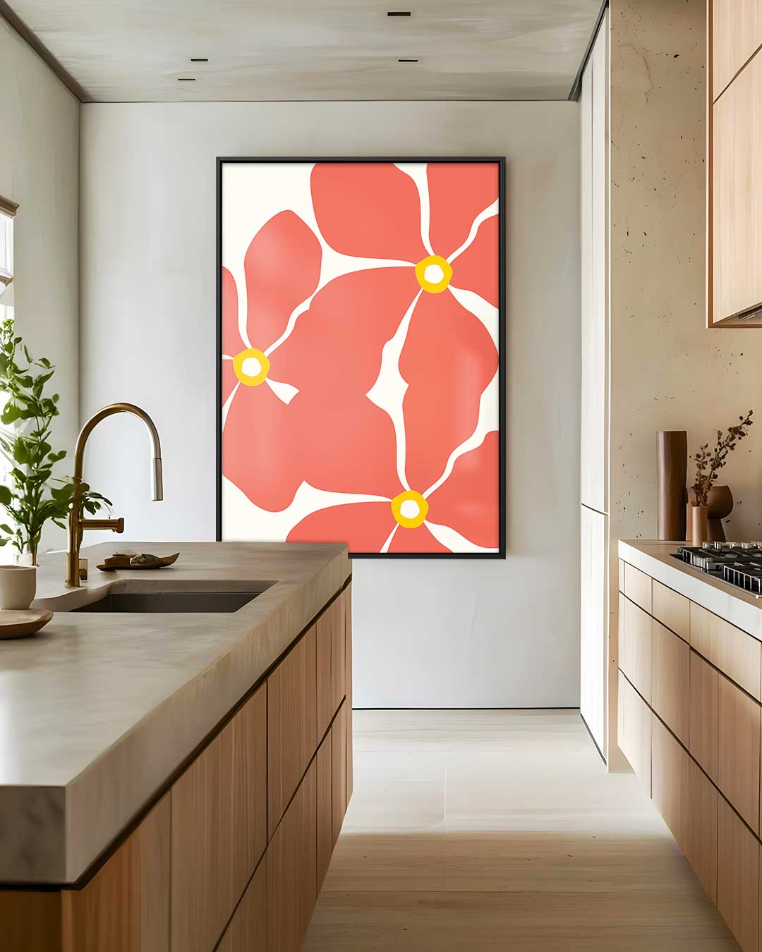 Bloemenexplosie op Canvas Kunstwerk-canvas-dibond-plexiglas-wanddecoratie-WallArtistic