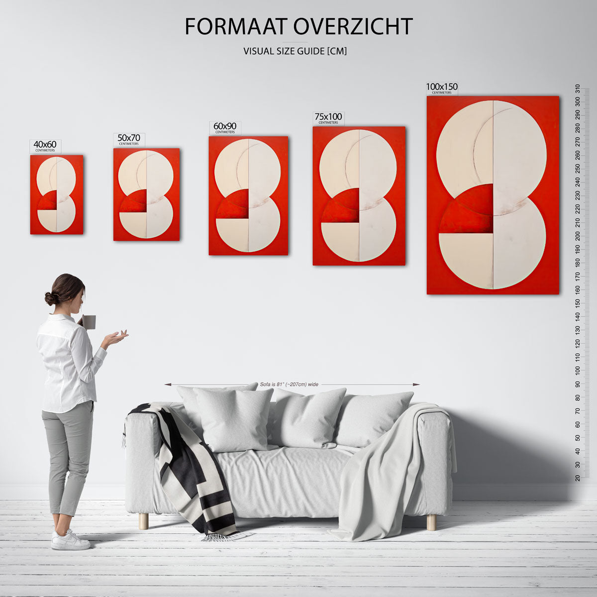 Geometrische cirkels Kunstwerk