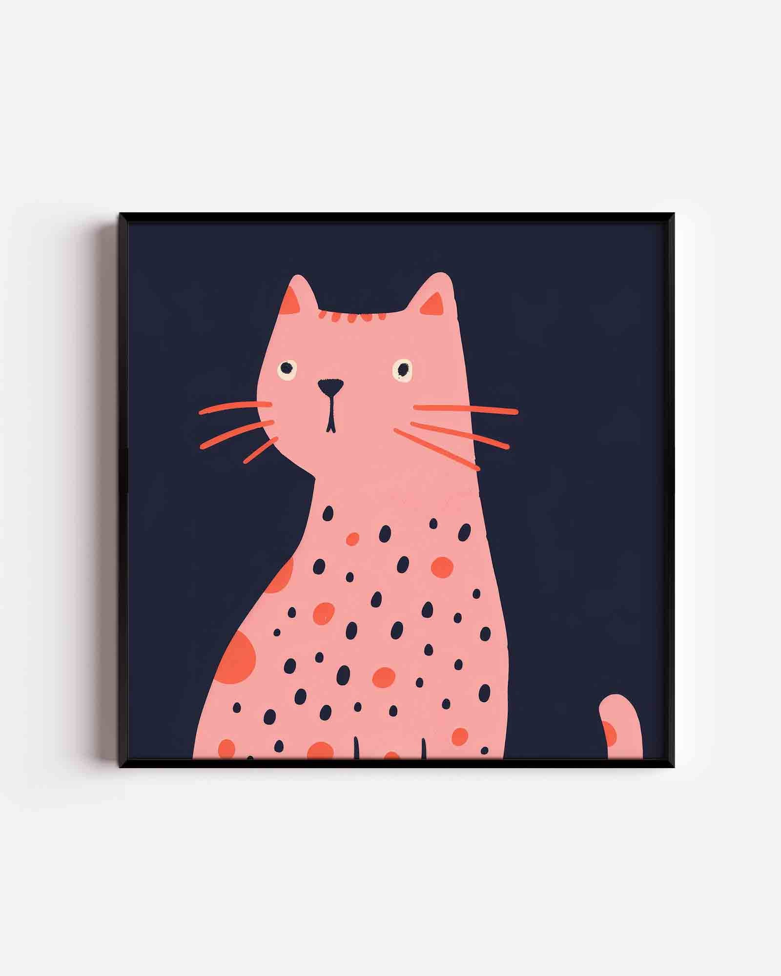 Roze kat Poster