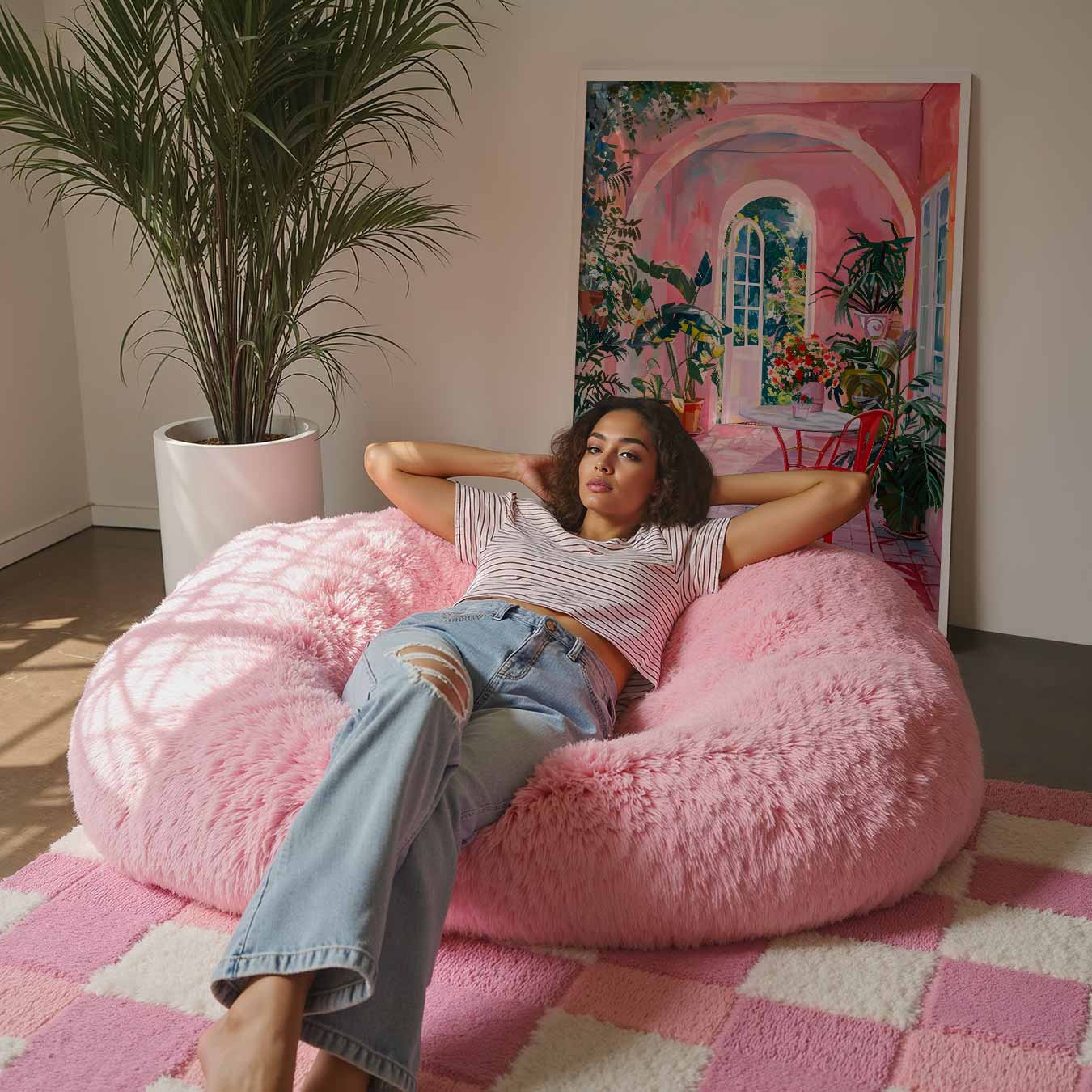 Zonnige Patio Sfeerposter-WallArtistic