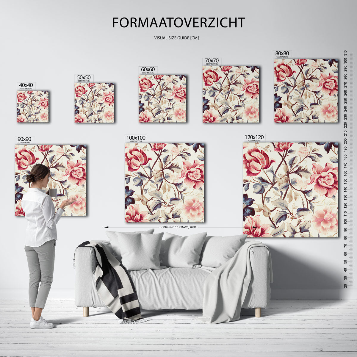 Bloemen en bladeren Poster
