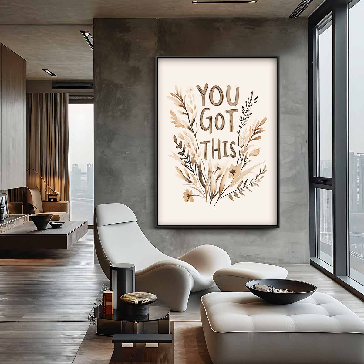 Motiverende Bloemen Print Kunstwerk-canvas-dibond-plexiglas-wanddecoratie-WallArtistic