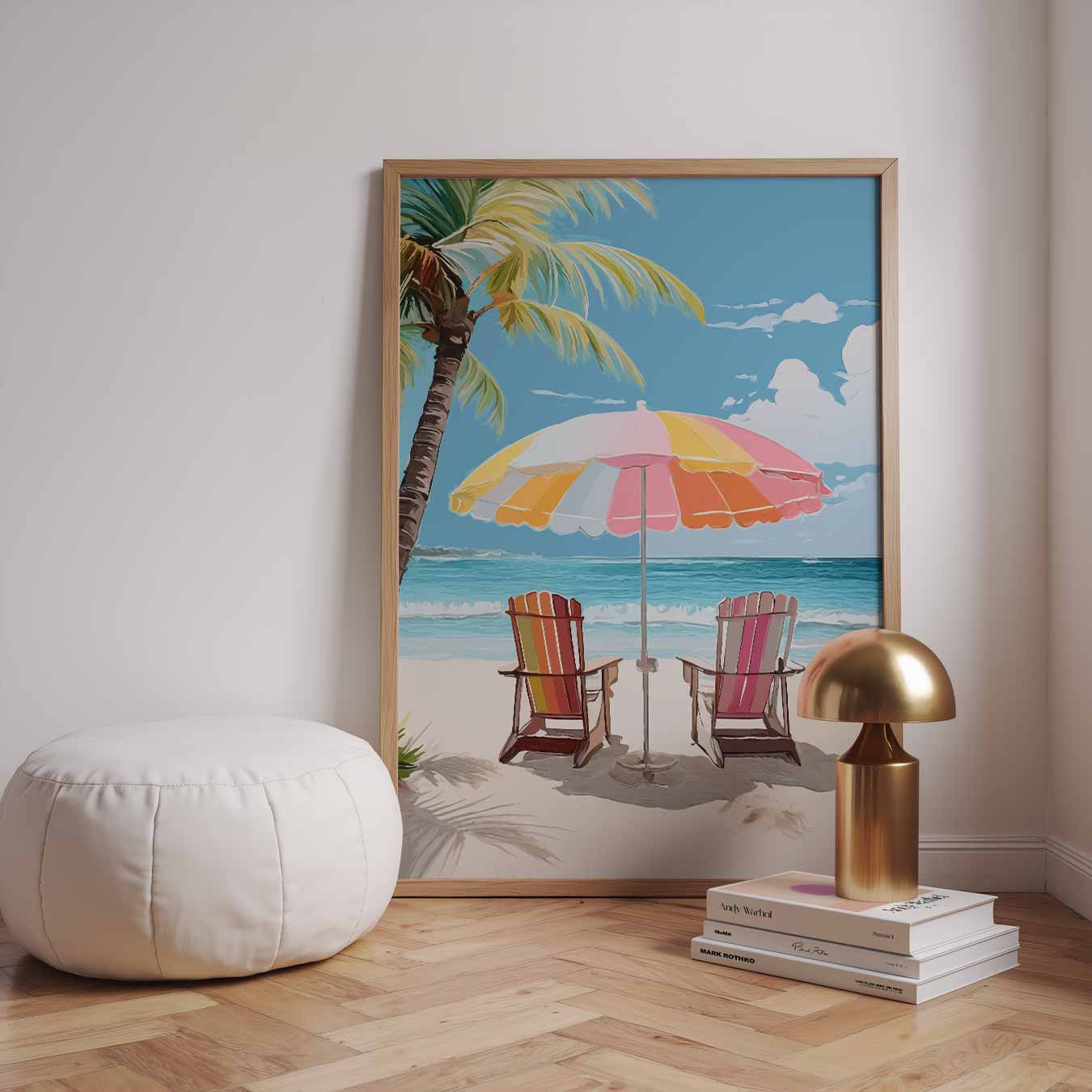 Zonnige Strandoase Poster