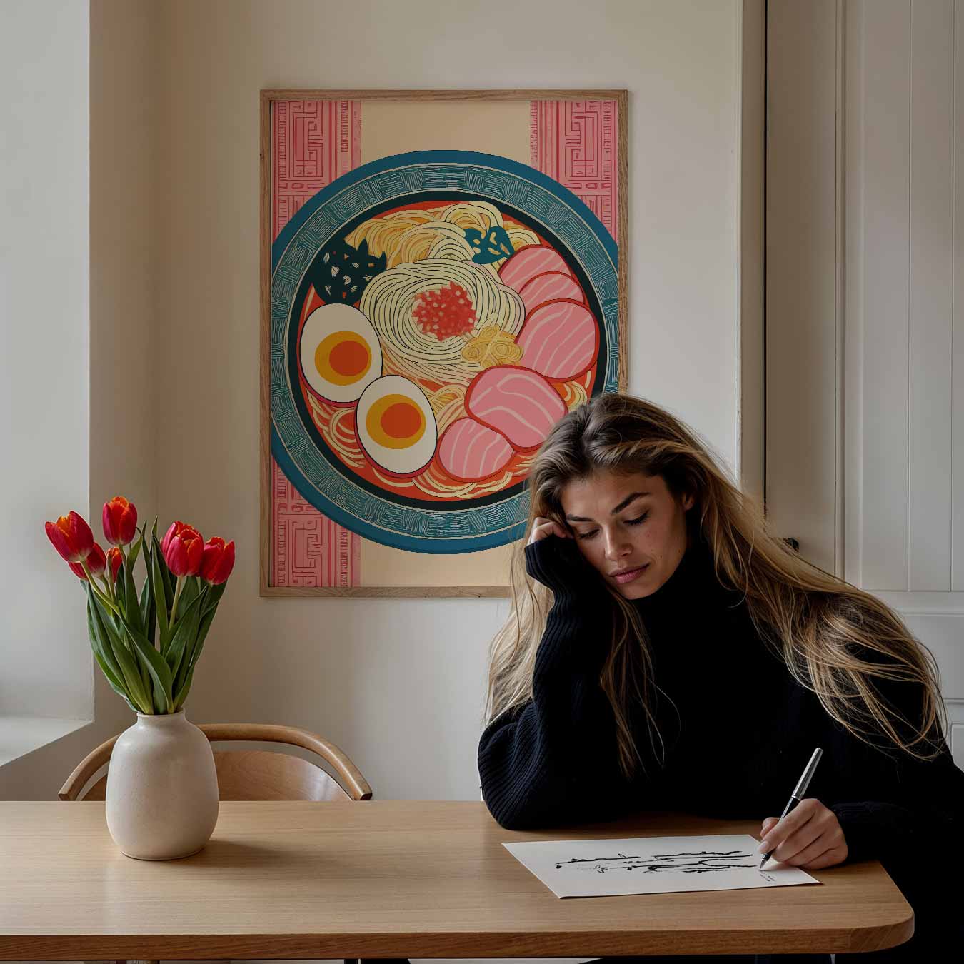 Kleurrijke Ramen Kunstposter