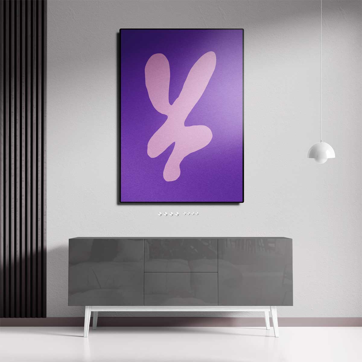 Vrolijke Vormen in Paars en Roze Kunstwerk-canvas-dibond-plexiglas-wanddecoratie-WallArtistic