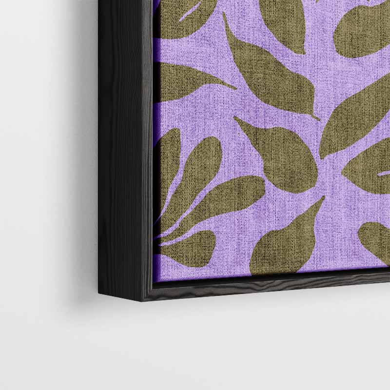 Bloemendans in Bruin en Lavendel Kunstwerk-canvas-dibond-plexiglas-wanddecoratie-WallArtistic
