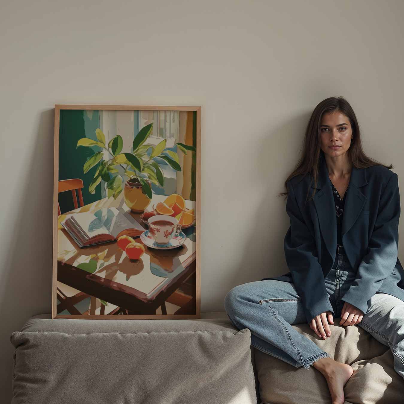 Gezellige Ochtendmomenten Poster-WallArtistic