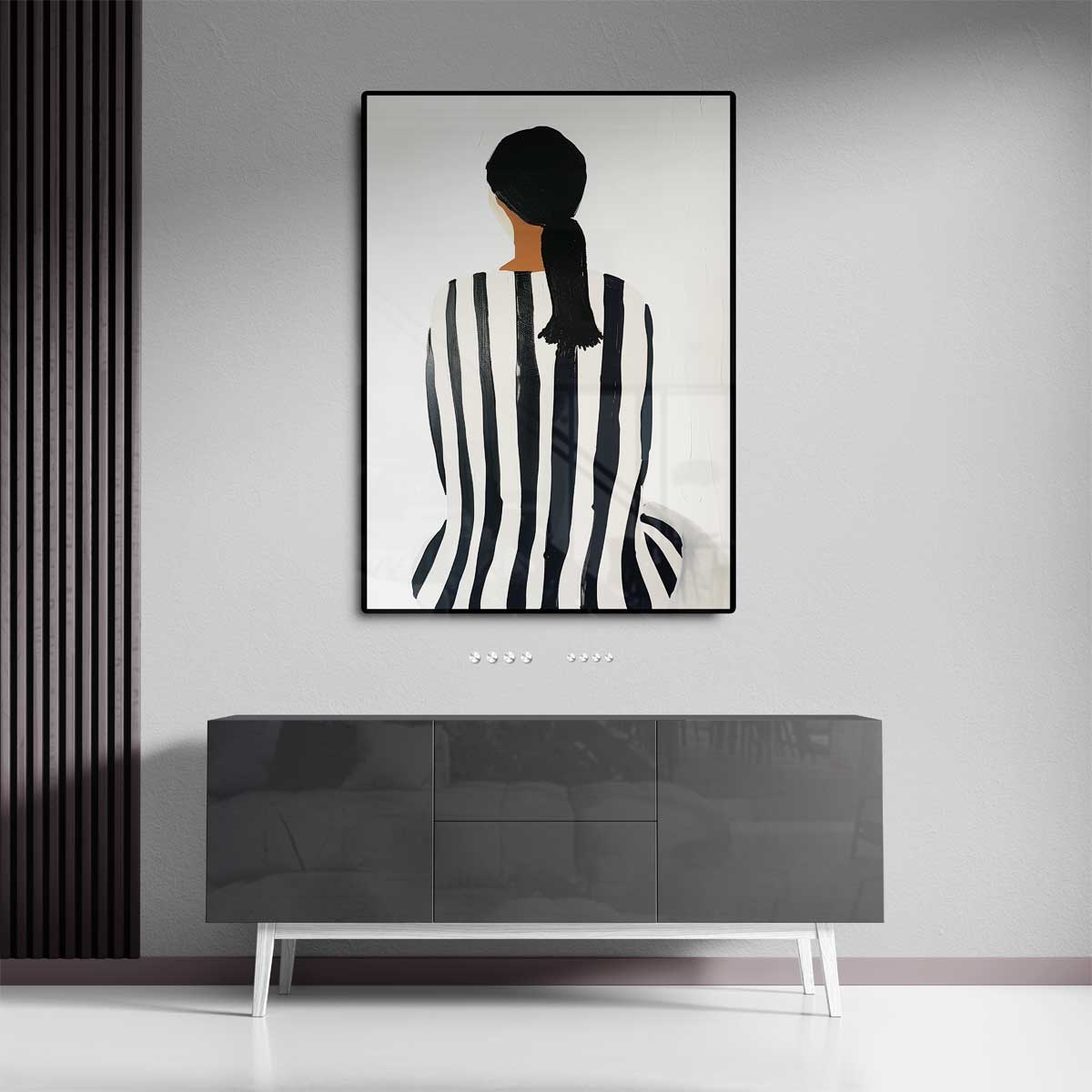 Strepen en Stille Kunstwerk-canvas-dibond-plexiglas-wanddecoratie-WallArtistic
