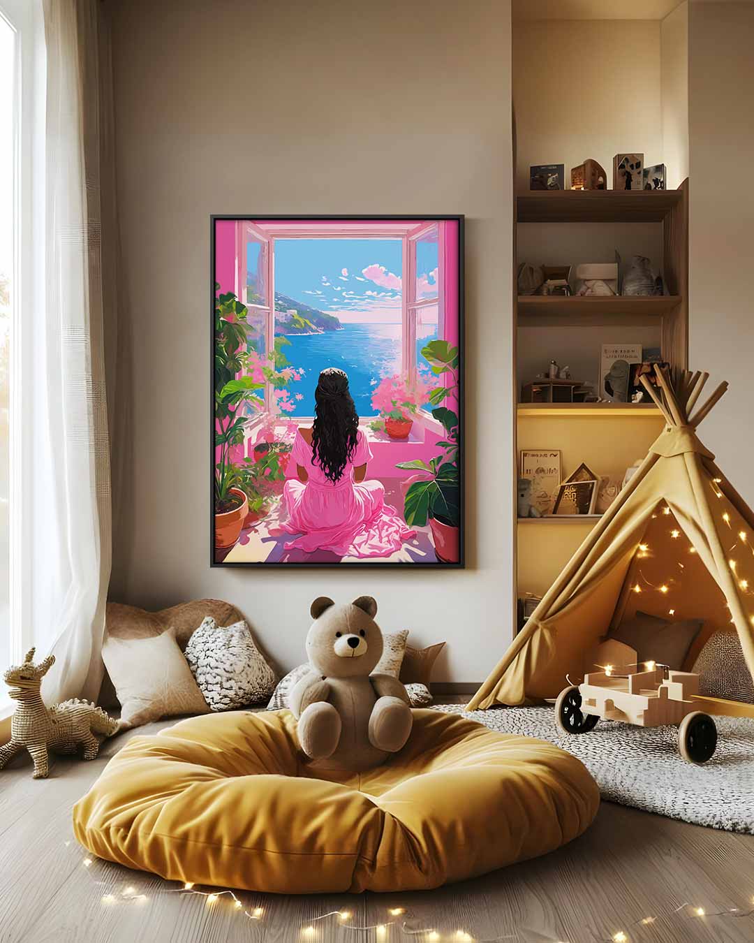Dagdromen bij de Zee Kunstwerk-canvas-dibond-plexiglas-wanddecoratie-WallArtistic
