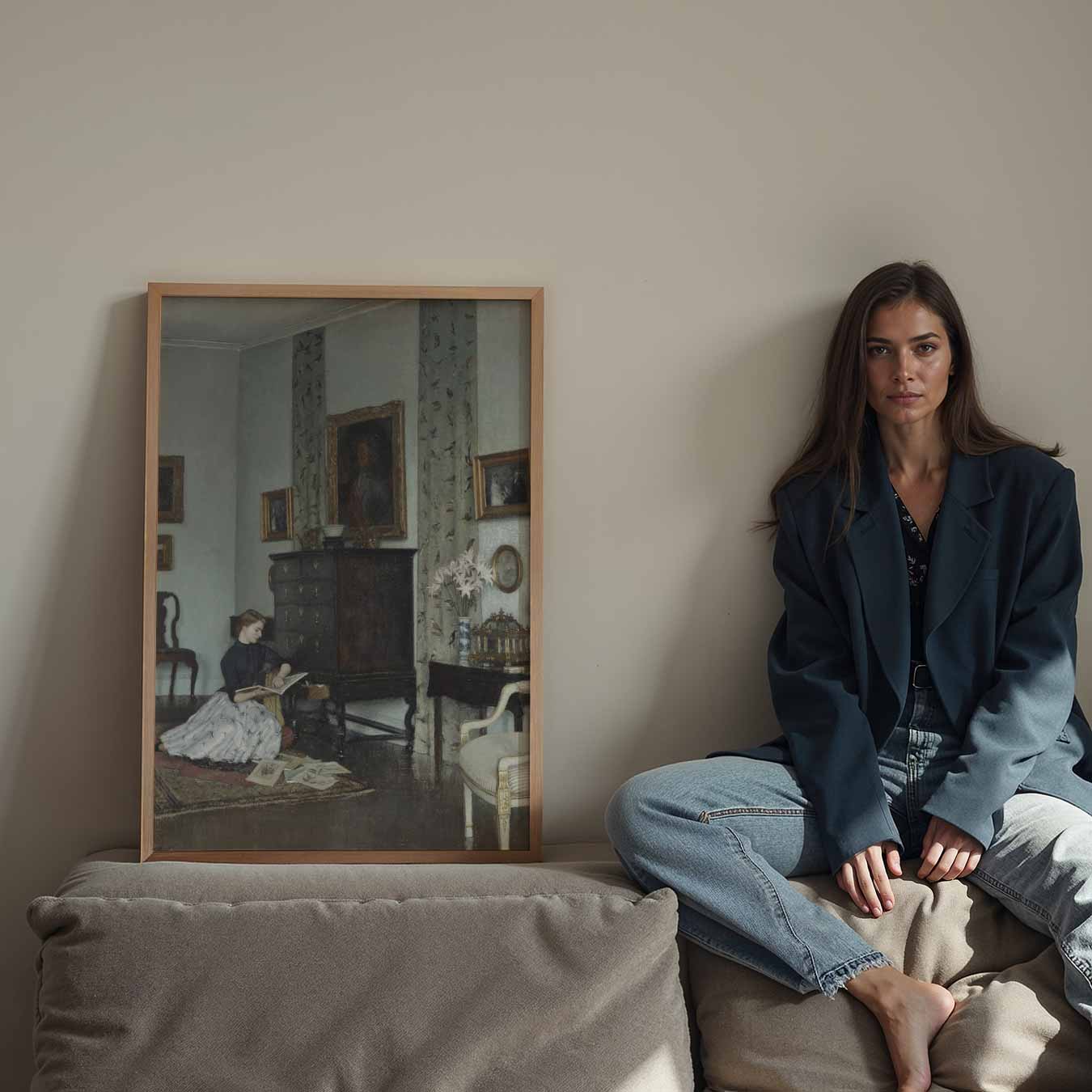 Vintage Elegantie Interieurposter-WallArtistic