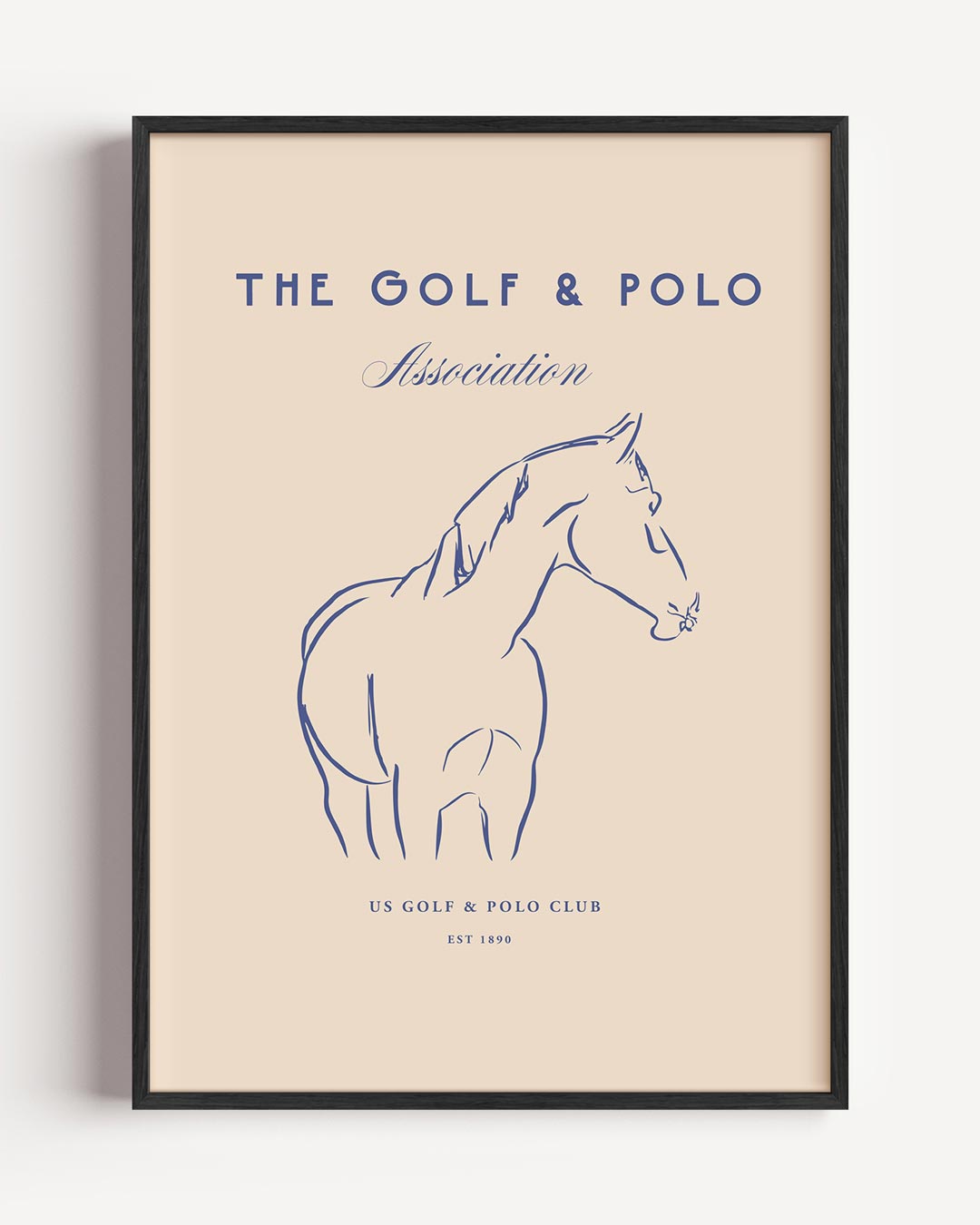 Elegante Paardenlijntekening Poster-WallArtistic