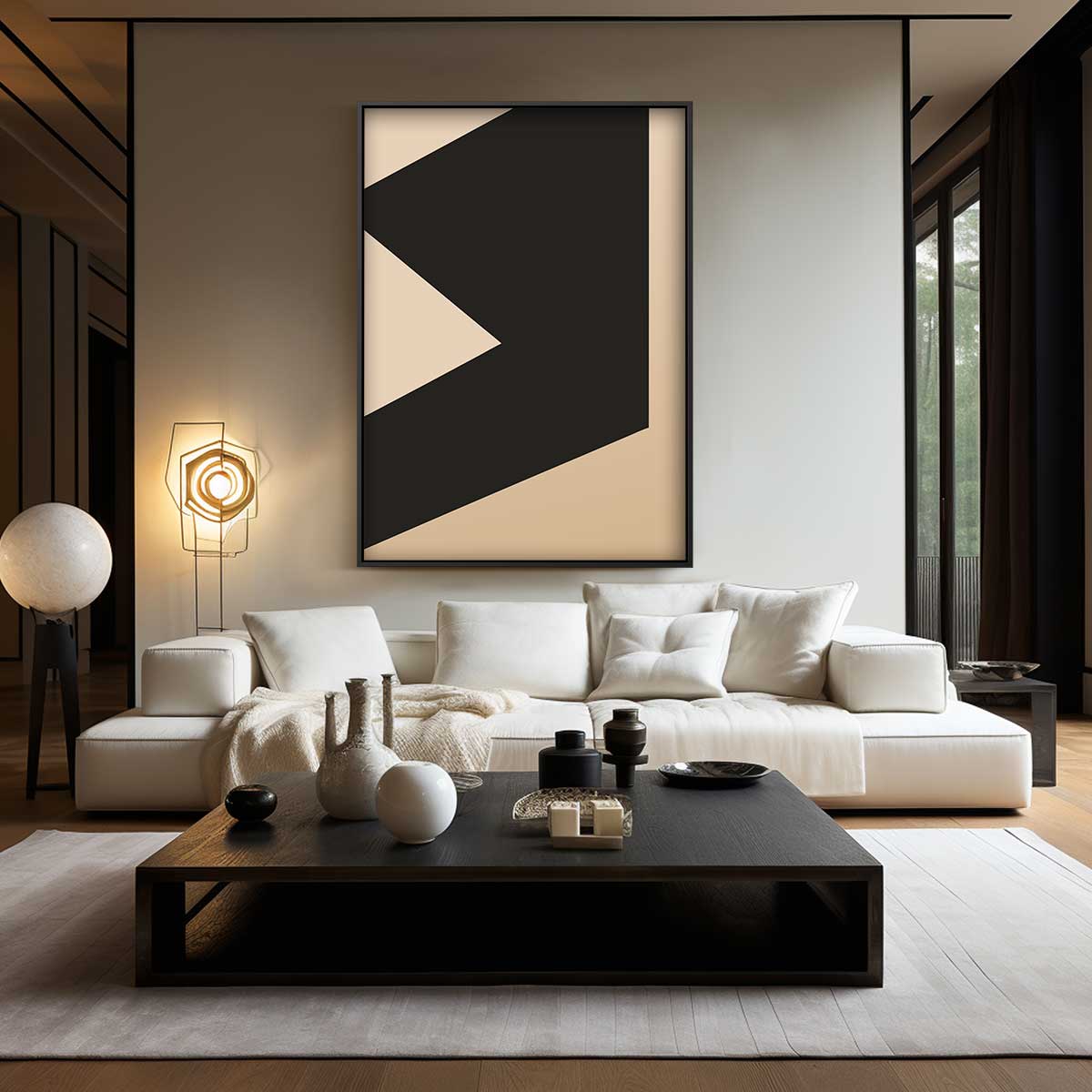 Stijlvol Geometrisch Canvas Kunstwerk-canvas-dibond-plexiglas-wanddecoratie-WallArtistic